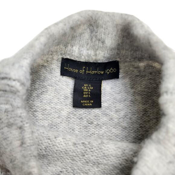 House of Harlow Womens Rhinestone Sleeveless Mock Neck Sweater Large Wool Blend - Picture 6 of 10